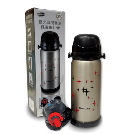 Vacuum Insulated Stainless Steel Water Bottle Hot And Cool, Double Cap (WB-005)
