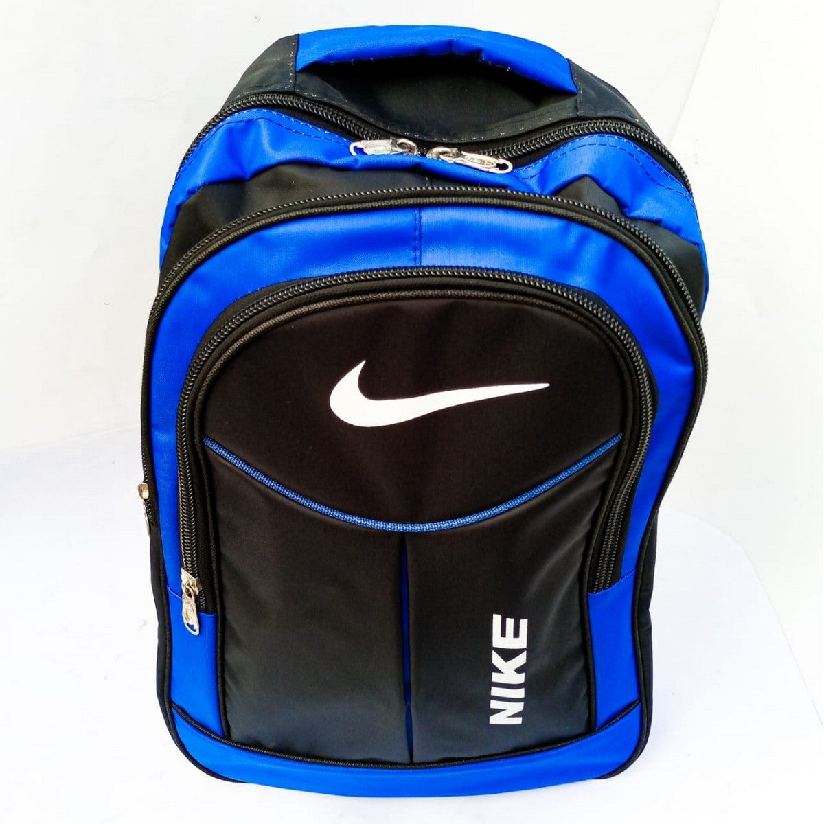 Nike Black & Blue Backpack: Stylish, Durable School & Sports Bag