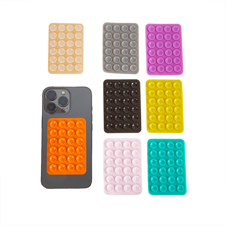 Sticky Suction Pad Phone Mount: Silicone Double-Sided, Residue-Free Grip For Multiple Surfaces