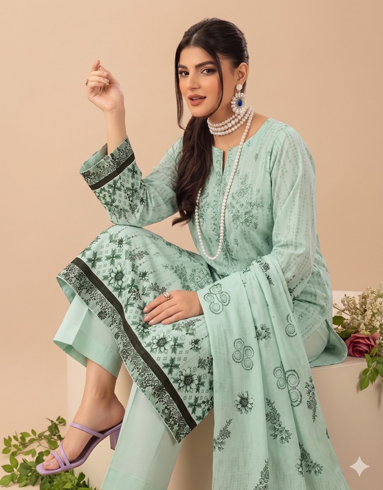 DIGITAL PRINT AIRJET 90/88 LAWN MARIA B