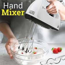 Scarlett Hand Mixer – 7 Speed Egg Beater Electric Speed Easy to Hold Super Hand Mixer - White