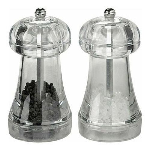 Crystal-Cut Salt & Pepper Grinder Geometric Elegance Spice Mill