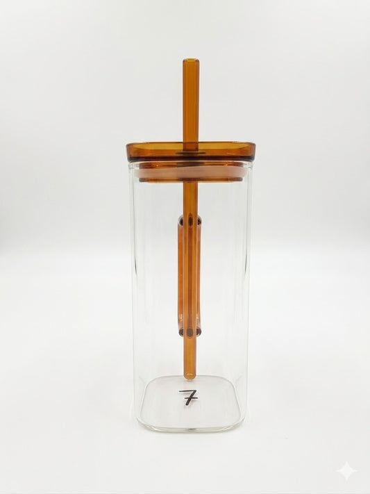 Modern Straw Glass Mugg