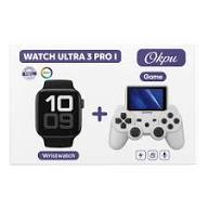HOT-5 Smart Watch and Handheld Game Console Set with 4 Interchangeable Straps