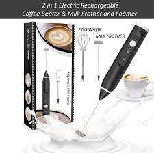 Rechargeable Beater – USB Adjustable Speed Milk Frother, Ideal for Coffee and Latte Art