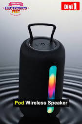 BS-09 Portable Wireless Speaker with RGB Lighting and Integrated Carry Loop