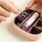 Portable Jewellery Box with Mirror for Daily Jewelry Storage