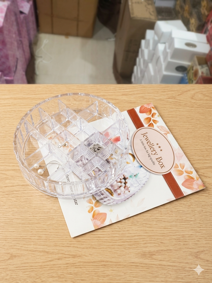 Transparent Crystal Jewelry Organizer