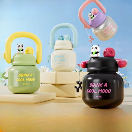 550ml Kids Water Bottle – Cute Panda Stainless Steel Vacuum Flask