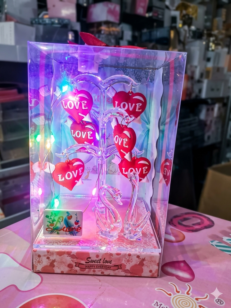 Squar lighting box with loce nd glass ducks