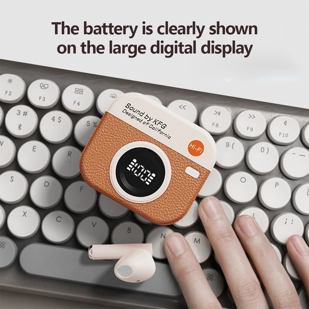 X73 Retro Camera Design TWS Wireless Earbuds