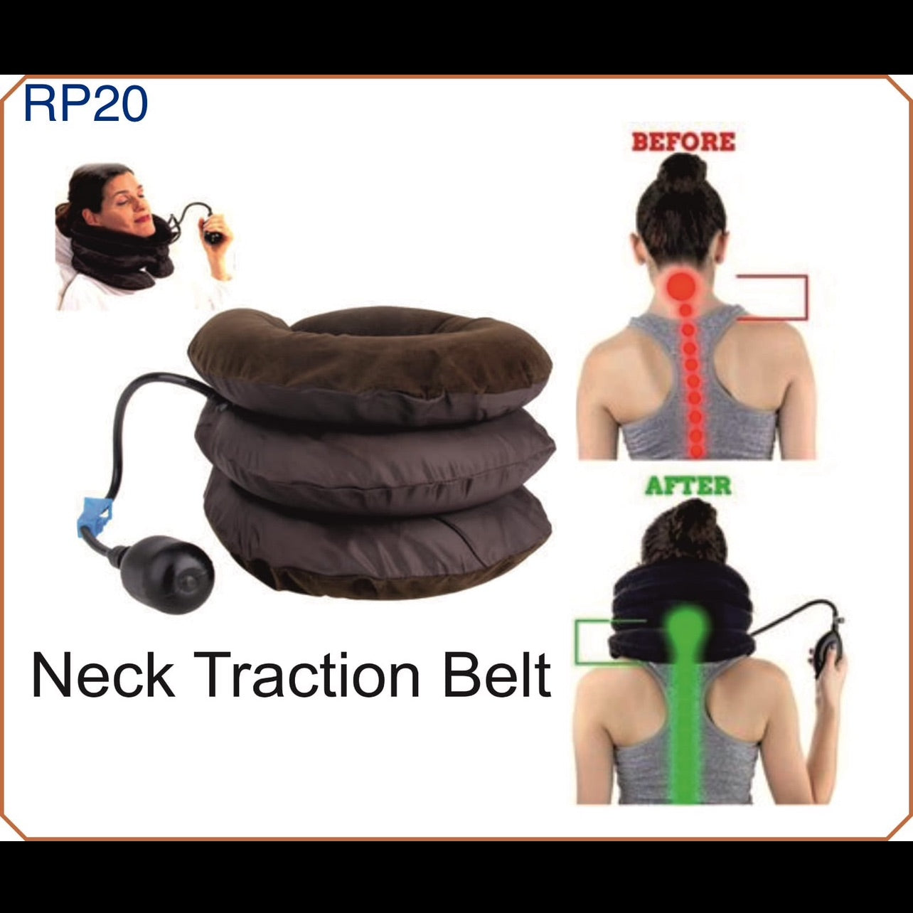 Cervical Neck Traction Device – Adjustable Inflatable Neck Stretcher for Pain Relief & Posture Correction