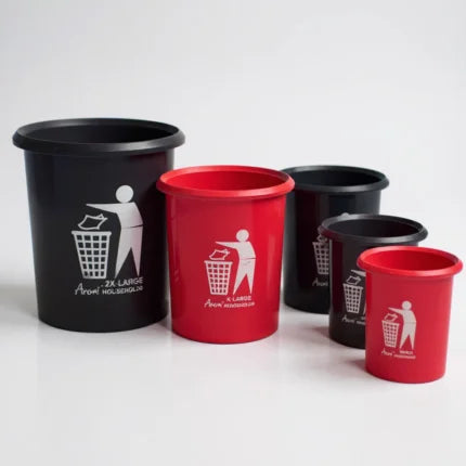 Aroni Household Round Plastic Dustbin in 5 Convenient Sizes
