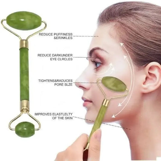 Flawless Jade Roller & Gua Sha Set – Marble Stone Facial Massager for Anti-Aging, Slimming & Skin Rejuvenation