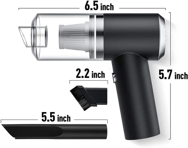 Powerful Compact 3-in-1 Car Vacuum Cleaner: Handheld, Portable, and Wet/Dry for Deep Interior Cleaning