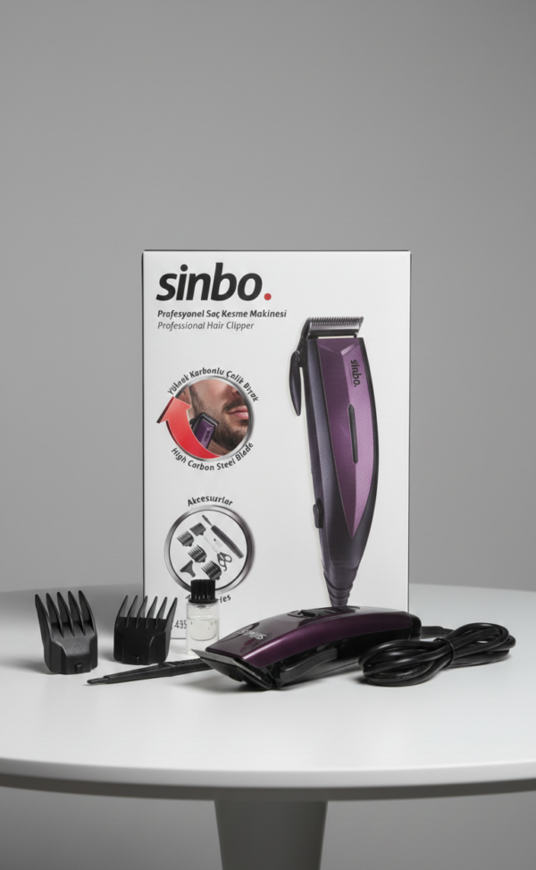 Sinbo SHC 4395 Professional Hair Clipper Kit – High Carbon Steel Precision Blades, Powerful Motor for Home & Salon Use