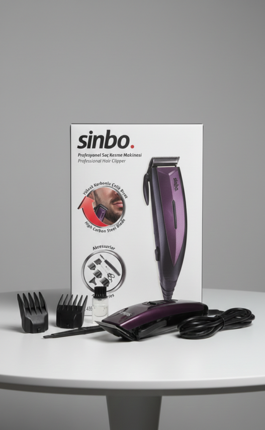Sinbo SHC 4395 Professional Hair Clipper Kit – High Carbon Steel Precision Blades, Powerful Motor for Home & Salon Use