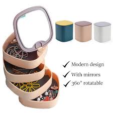 Rotating Jewelry Organizer Storage Box