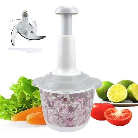 SwiftChop 1.5L: Hand Press Food Chopper & Mincer with Beater
