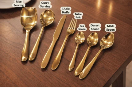 Golden Cutlery Set Pakistan for Elegant Dining | Stainless Steel | 34pc & 6pc Dining Set