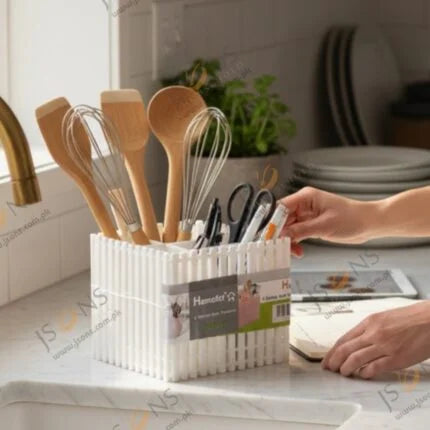 Plastic Spoon Holder & Makeup Brush Organizer 6 Section