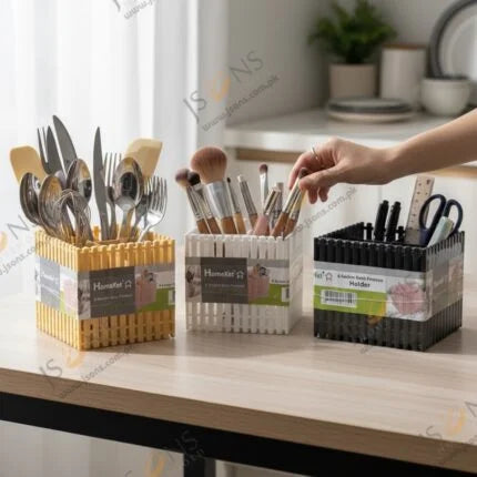 Plastic Spoon Holder & Makeup Brush Organizer 6 Section
