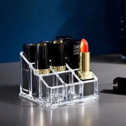 9 Slots Lipstick imported Display Stand Holder, Acrylic Makeup Organizer