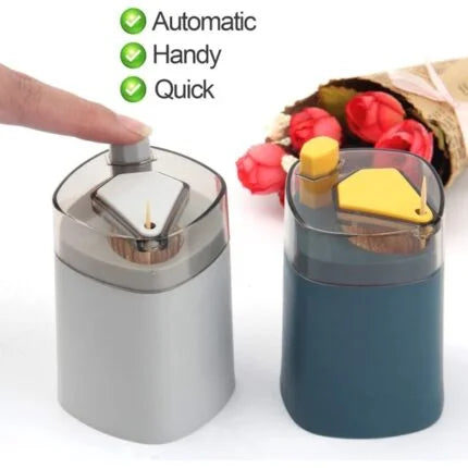 Button Press Toothpick Dispenser Box – Push Button Hygienic Toothpick Holder for Home, Office & Restaurants