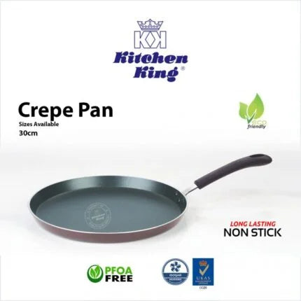 Kitchen King 30cm Non-Stick Crepe Pan – PFOA-Free Flat Pan for Pancakes, Eggs & Rotis in Pakistan