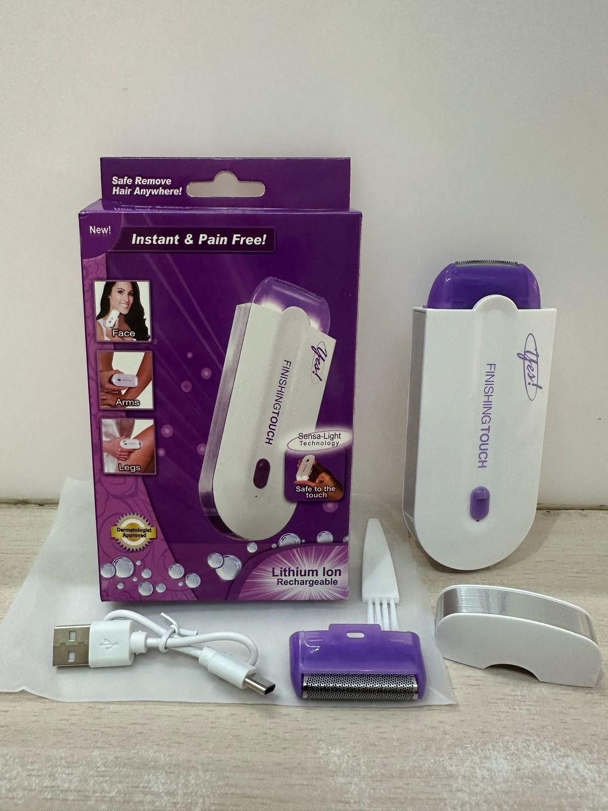 2-In-1 Finishing Touch Epilator - Painless Hair Remover For Silky Smooth Skin Hair Removal Depilator Shaver For Women